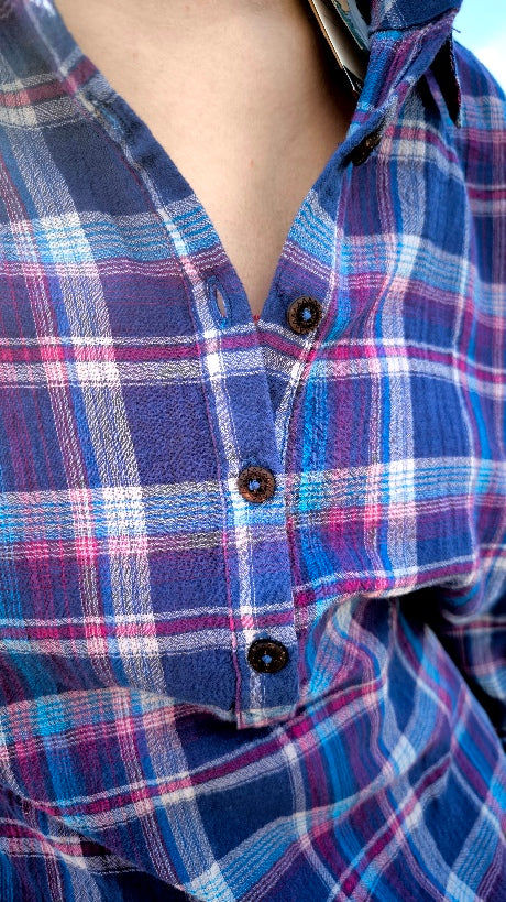 Camisa Oasis Plaid Popover