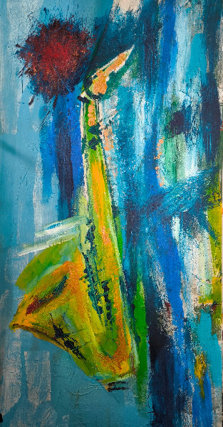 El Saxofón - Art Print